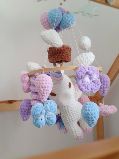Mobile bébé Licorne Pastel – Samantha