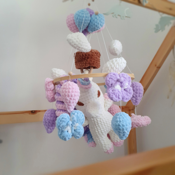 Mobile bébé Licorne Pastel – Samantha